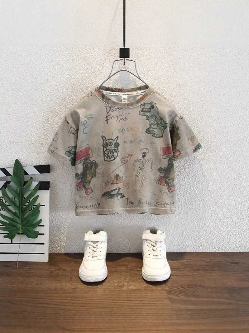 8186 Boys Short Sleeve T-Shirt 2026 New Style Kids - Image 5