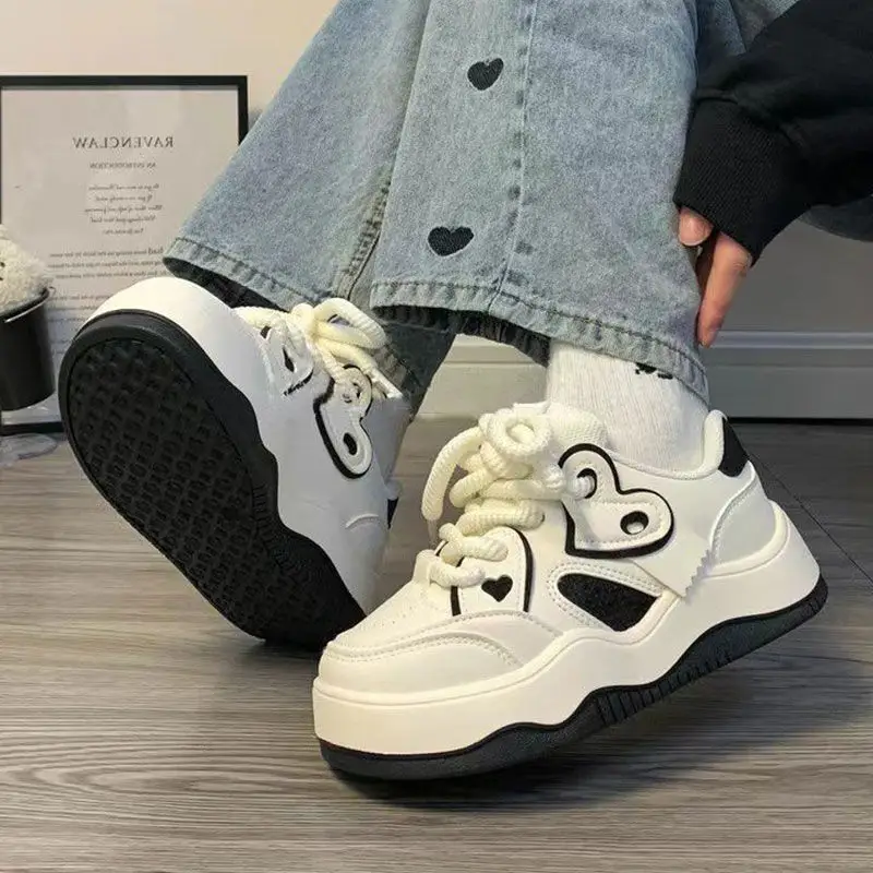 Popular White Shoes for Women, New 2025 Spring & Fall Versatile Women's Ins Trendy Niche Thick-Soled Casual Shoes for Women - Image 5
