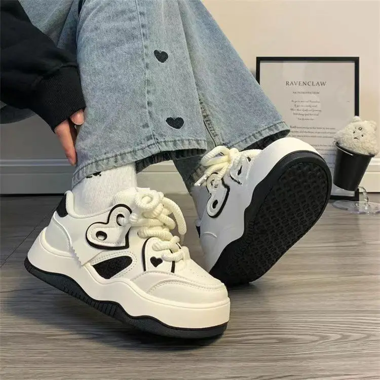 Popular White Shoes for Women, New 2025 Spring & Fall Versatile Women's Ins Trendy Niche Thick-Soled Casual Shoes for Women — feature 7