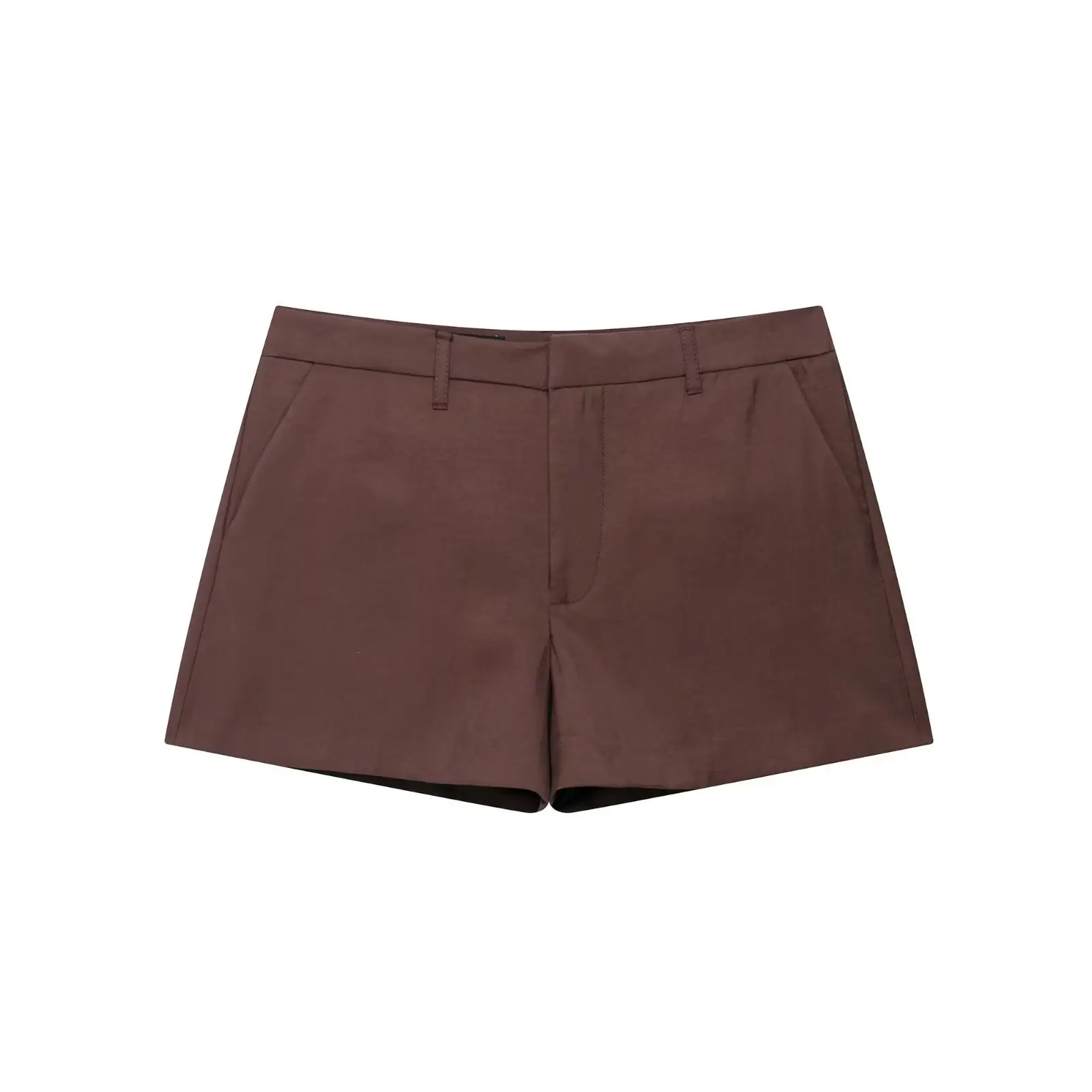 Brown Belted Jacket Suit for Women - Image 2
