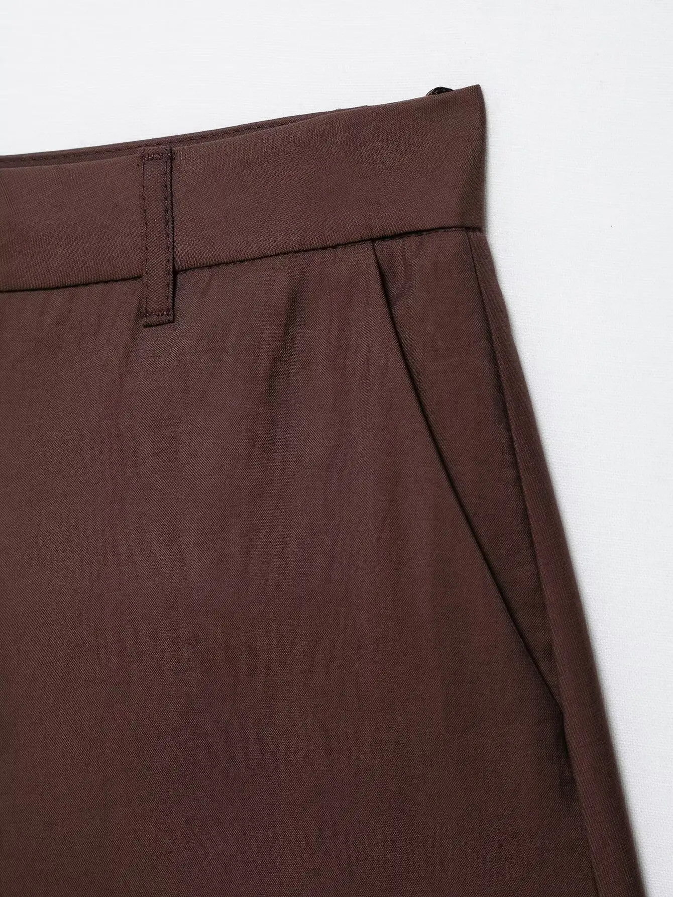 Brown Belted Jacket Suit for Women — feature 19