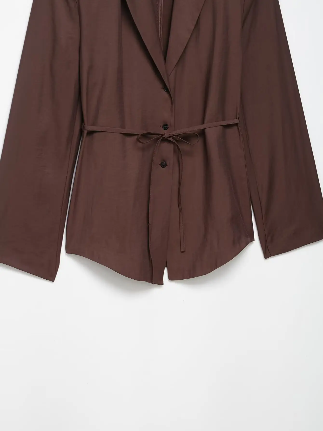 Brown Belted Jacket Suit for Women — feature 9