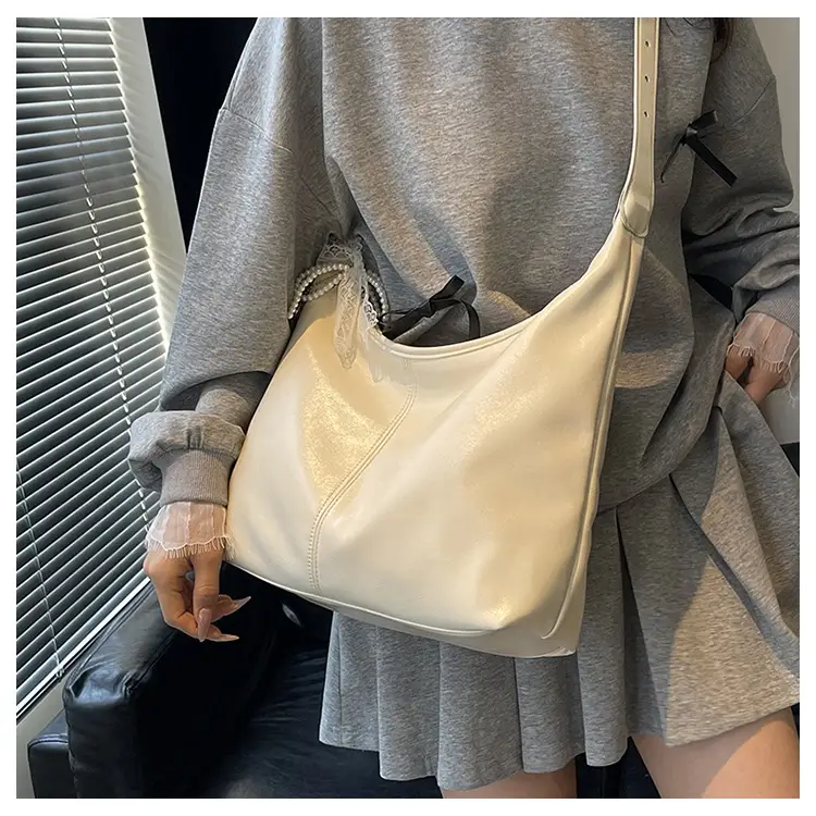 Silver Crossbody Bag for Women with Lace Trim — feature 12