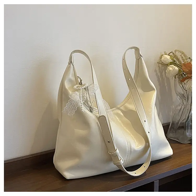 Silver Crossbody Bag for Women with Lace Trim — feature 29
