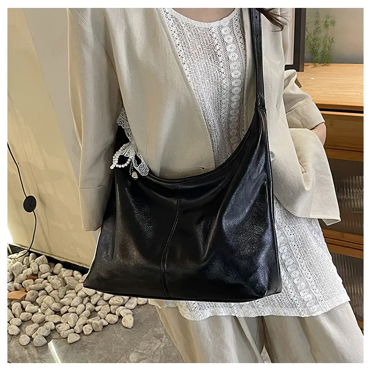 Silver Crossbody Bag for Women with Lace Trim — feature 9