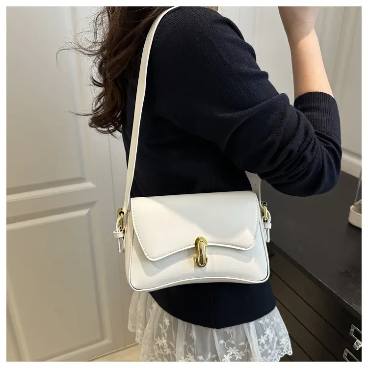 White Korean Style Shoulder Bag 2025 Summer — feature 21