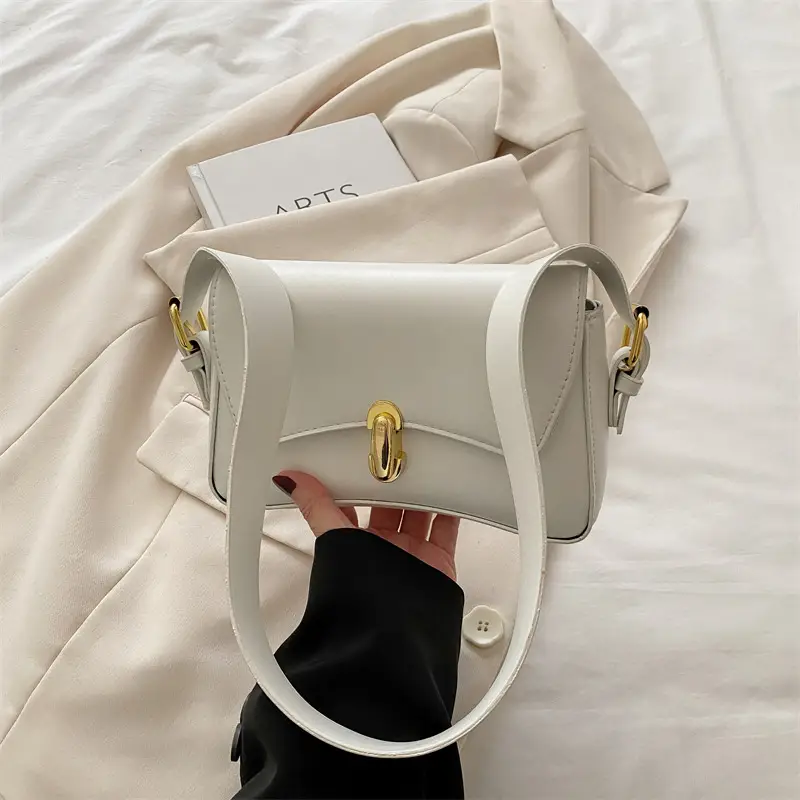 White Korean Style Shoulder Bag 2025 Summer - Image 2