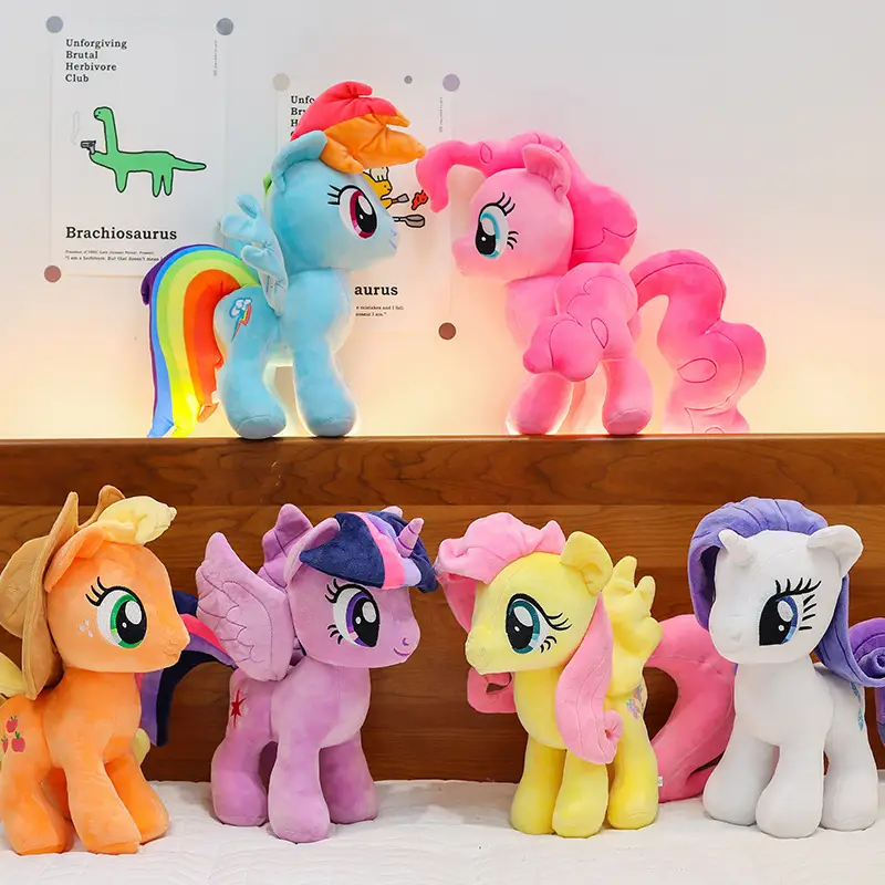 New Cute Pony Baby Li Plush Toy Doll Rainbow Pony Doll Unicorn Children's Birthday Gift