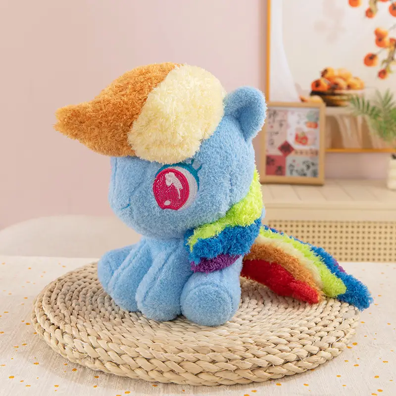 New Cute Pony Baby Li Plush Toy Doll Rainbow Pony Doll Unicorn Children's Birthday Gift