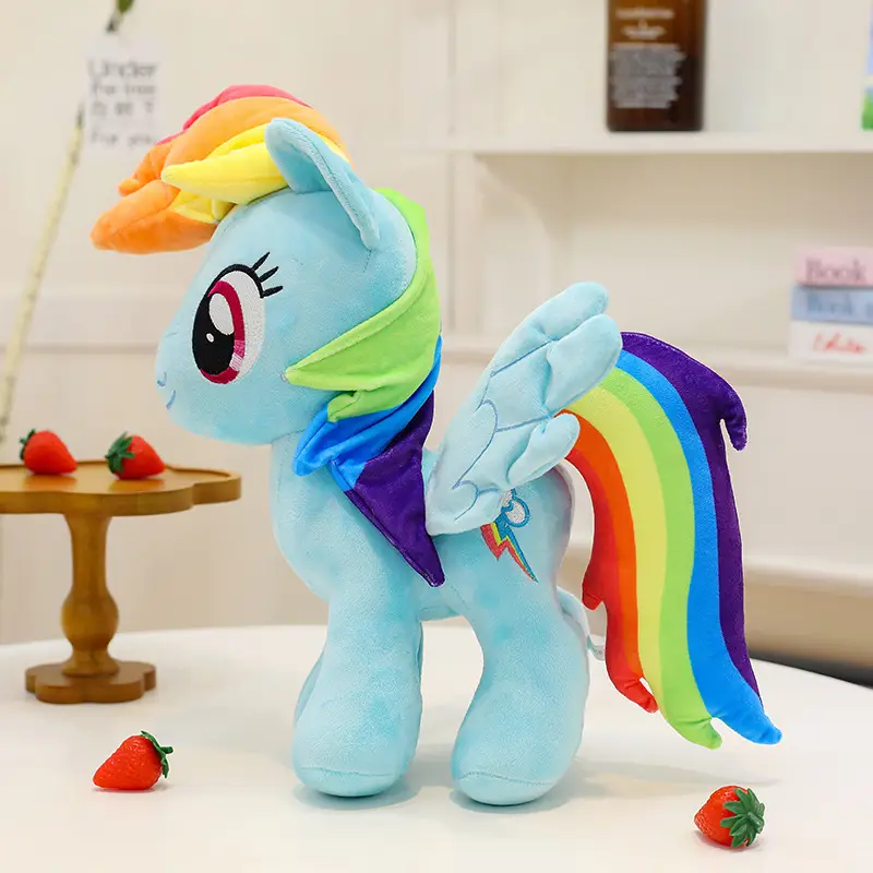 New Cute Pony Baby Li Plush Toy Doll Rainbow Pony Doll Unicorn Children's Birthday Gift