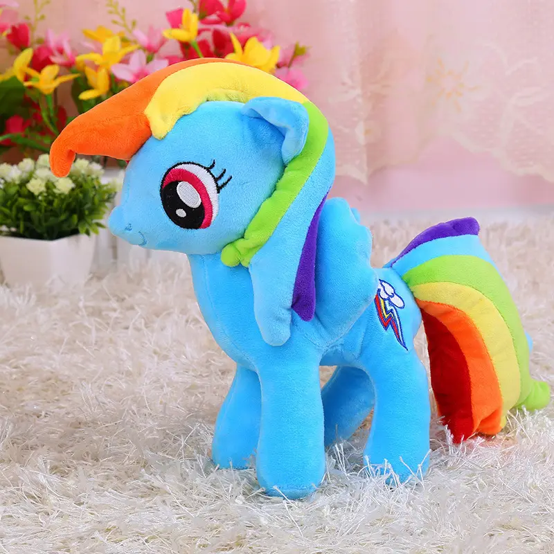 New Cute Pony Baby Li Plush Toy Doll Rainbow Pony Doll Unicorn Children's Birthday Gift