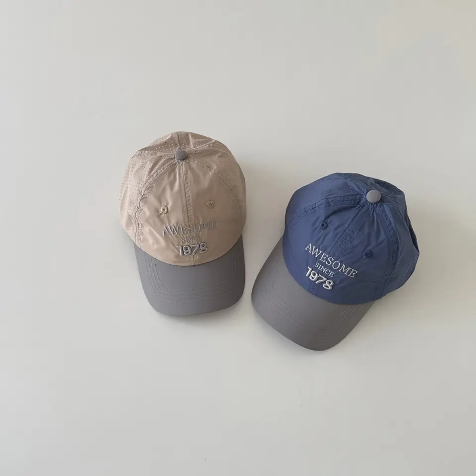 Qiunan Kids Baseball Caps 1978 Color Matching - Image 3