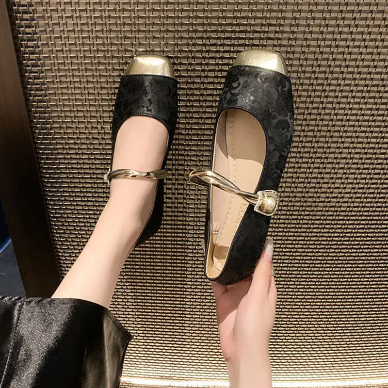 French-Style Mary Jane Shoes for Women, 2026 New Summer Model, Elegant Casual Versatile Chinese-Style Single-Strap Shallow Shoes