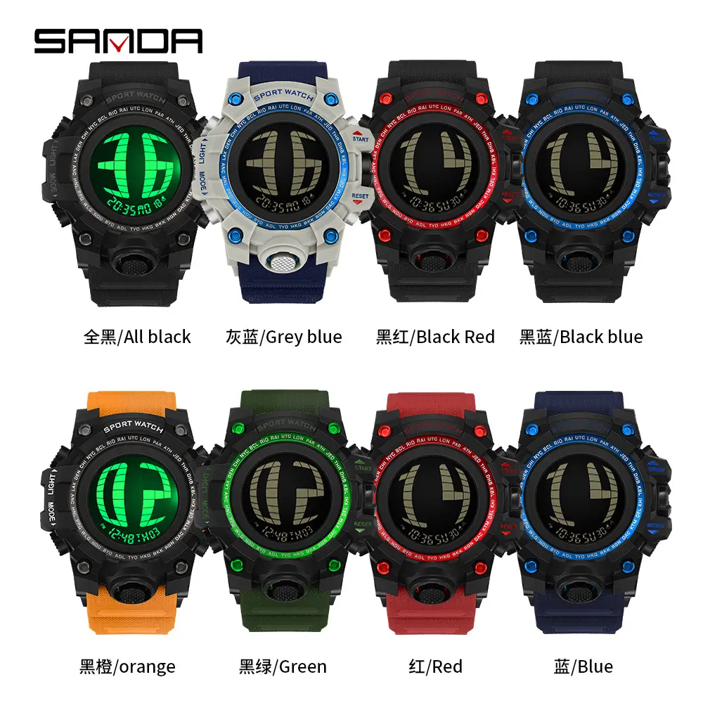 Sanda Waterproof Luminous Sports Watch for Men - Image 12