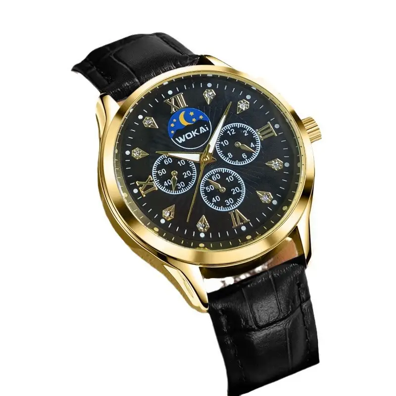 Korean Style Men's Quartz Watch with Black Strap - Image 6