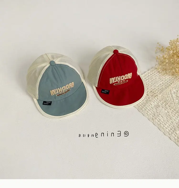Baby Red Beaded Cap Mesh Wear Sun Hat — feature 5