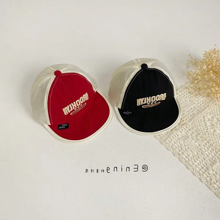 Baby Red Beaded Cap Mesh Wear Sun Hat — feature 6