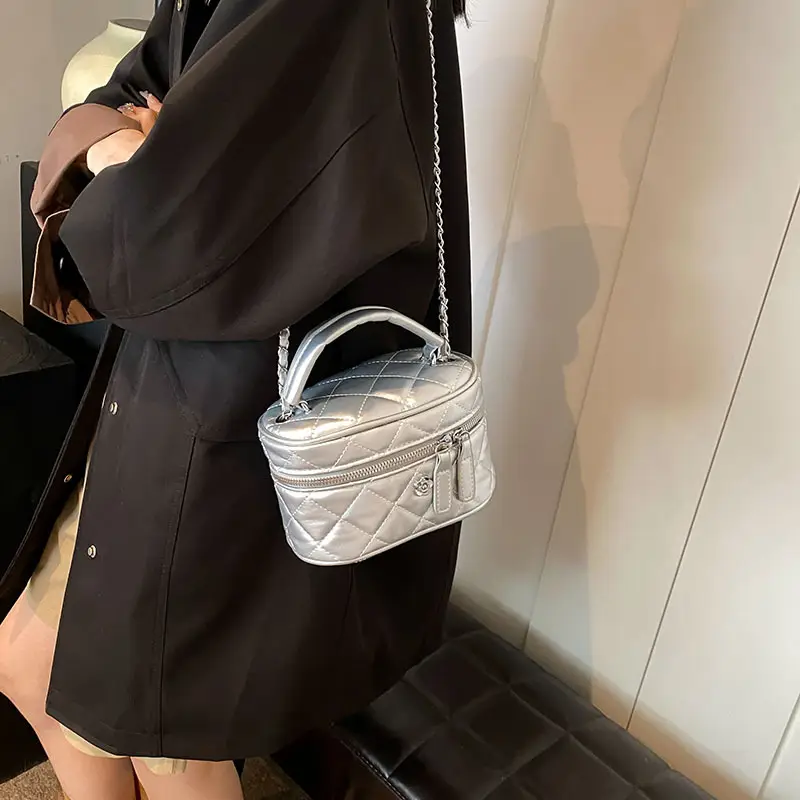 Crossbody Bag with Chain Strap Beige 2025 Design