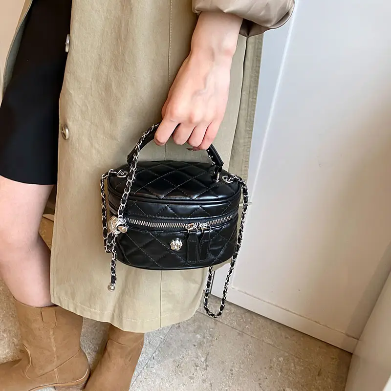 Crossbody Bag with Chain Strap Beige 2025 Design