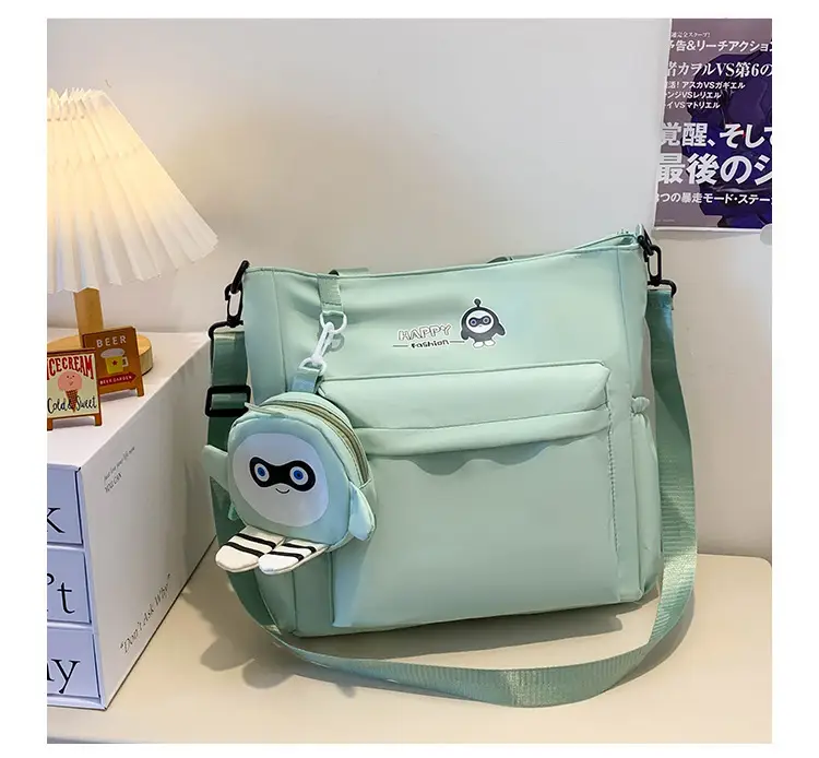 Cute Pink Crossbody Student Bag with Cute Design — feature 11