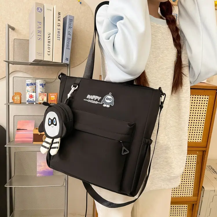 Cute Pink Crossbody Student Bag with Cute Design — feature 28