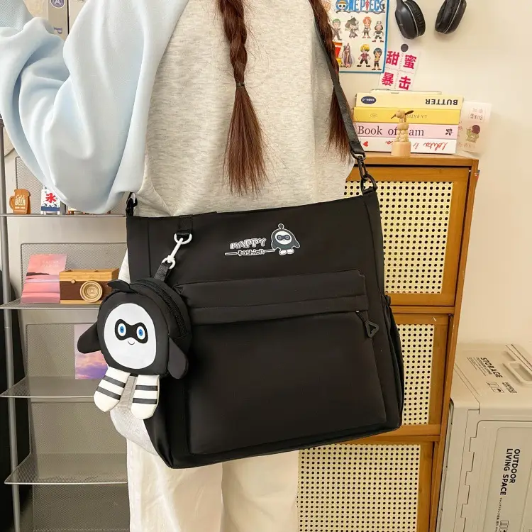 Cute Pink Crossbody Student Bag with Cute Design — feature 29