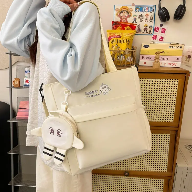 Cute Pink Crossbody Student Bag with Cute Design — feature 31