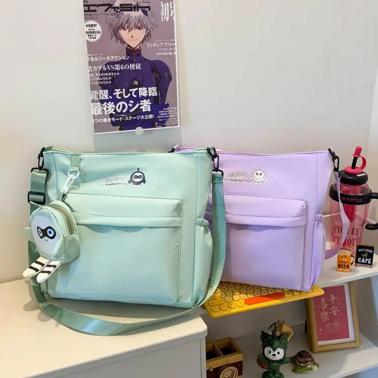 Cute Pink Crossbody Student Bag with Cute Design — feature 34