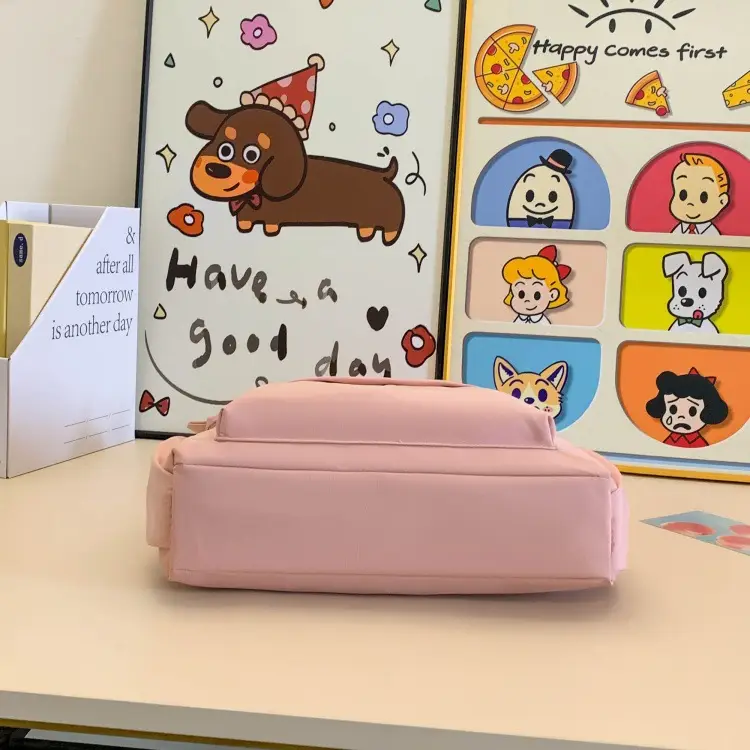 Cute Pink Crossbody Student Bag with Cute Design — feature 41