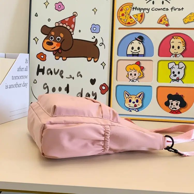 Cute Pink Crossbody Student Bag with Cute Design — feature 42