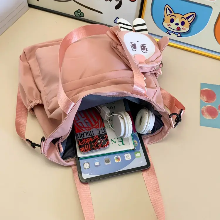 Cute Pink Crossbody Student Bag with Cute Design — feature 50