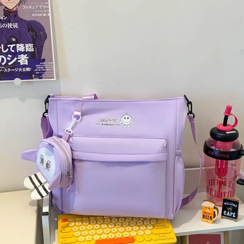 Cute Pink Crossbody Student Bag with Cute Design - Image 5