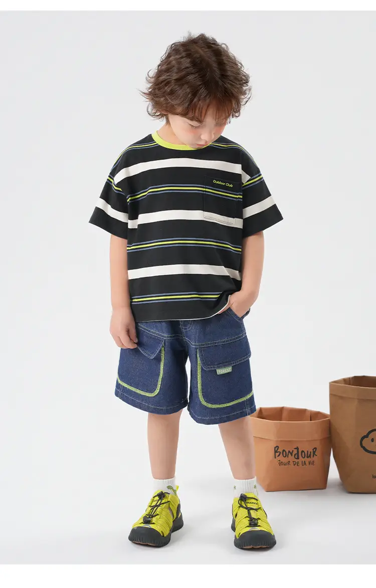 Boys Striped T-Shirt Denim Shorts 2025 — feature 20