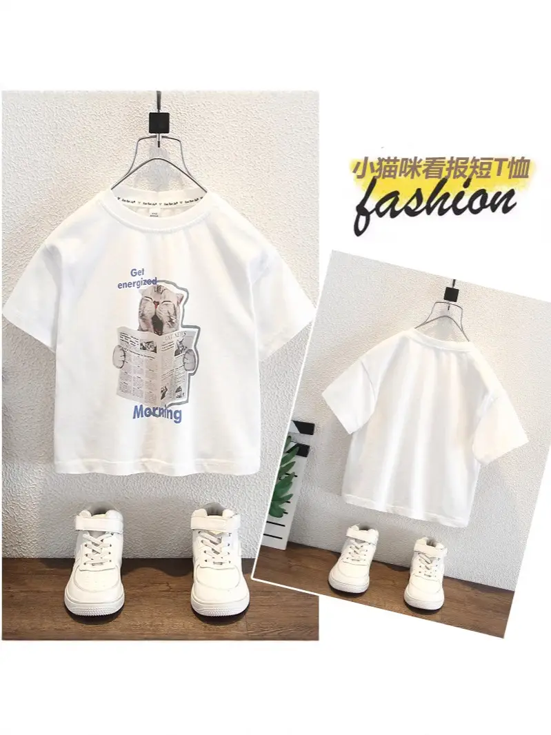 Boys Grey Cartoon T-Shirt Shorts Set Summer - Image 4