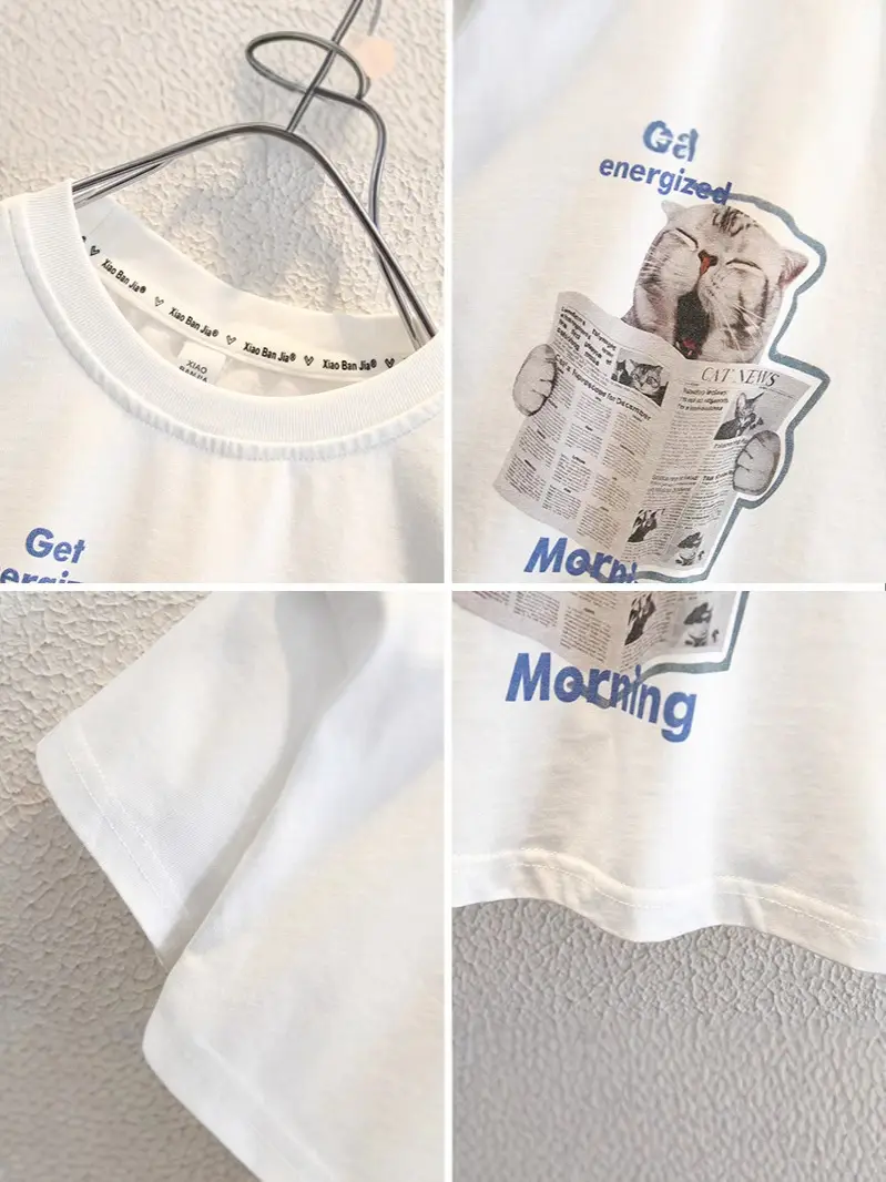 Boys Grey Cartoon T-Shirt Shorts Set Summer - Image 6