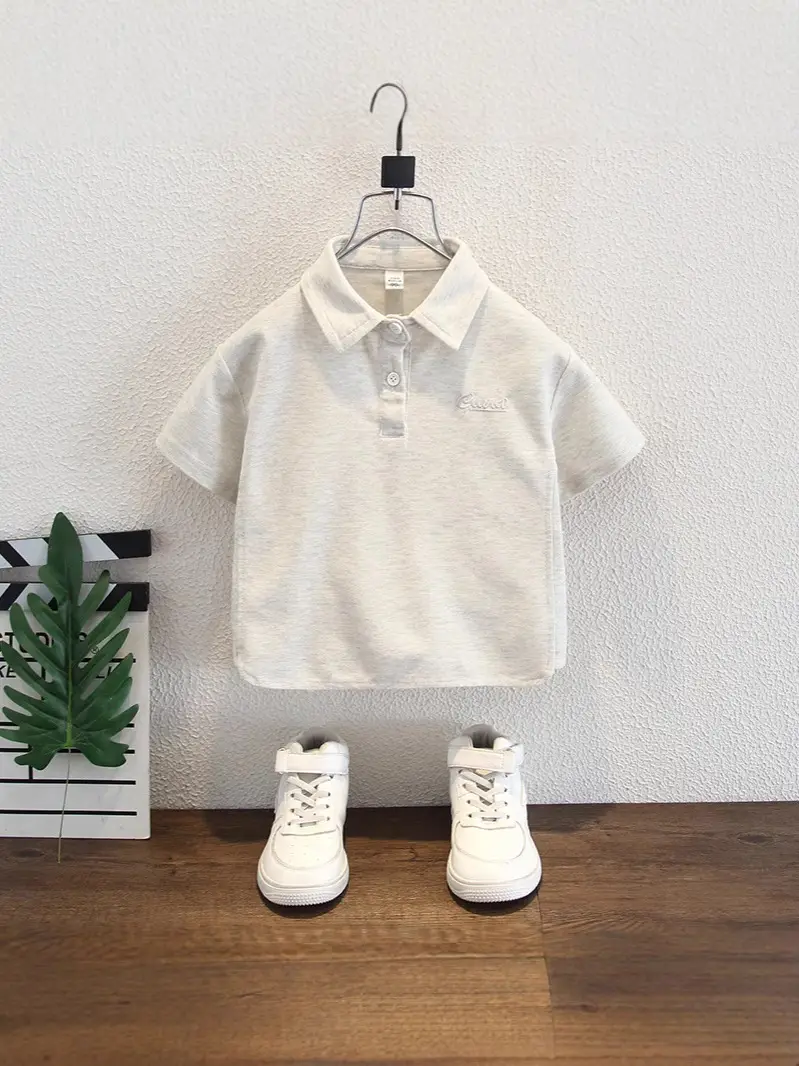 8178 Boys Short Sleeve Polo Shirt Set White Summer 2026 - Image 5