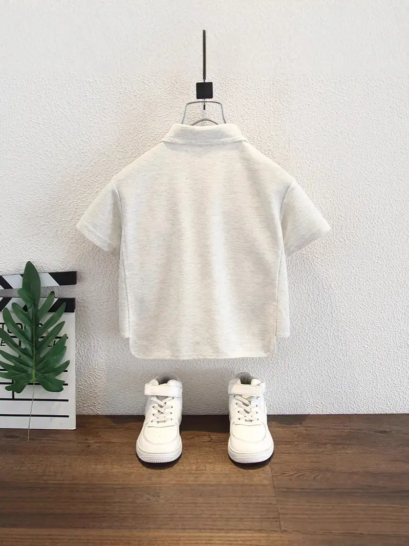 8178 Boys Short Sleeve Polo Shirt Set White Summer 2026 - Image 6