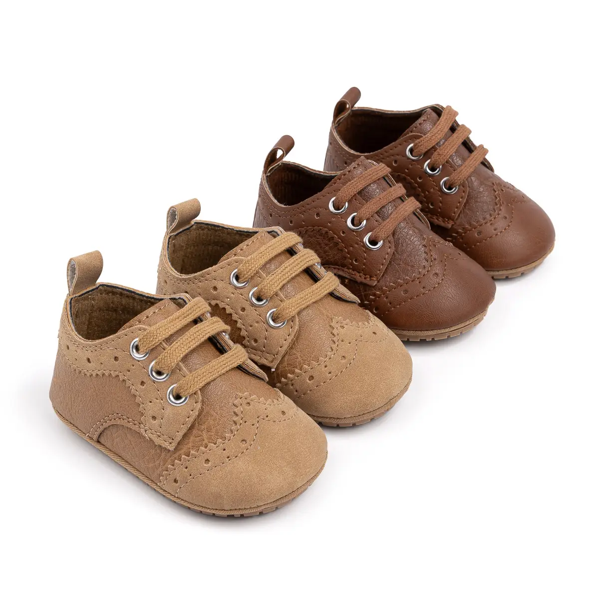 2025 Brown Embossed Baby Boys Shoes 0-1Yrs — feature 15