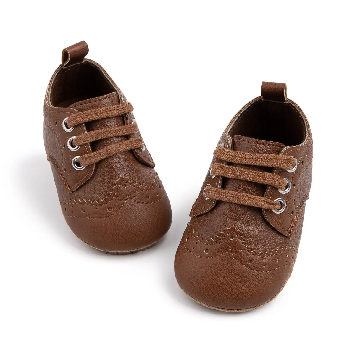 2025 Brown Embossed Baby Boys Shoes 0-1Yrs — feature 16
