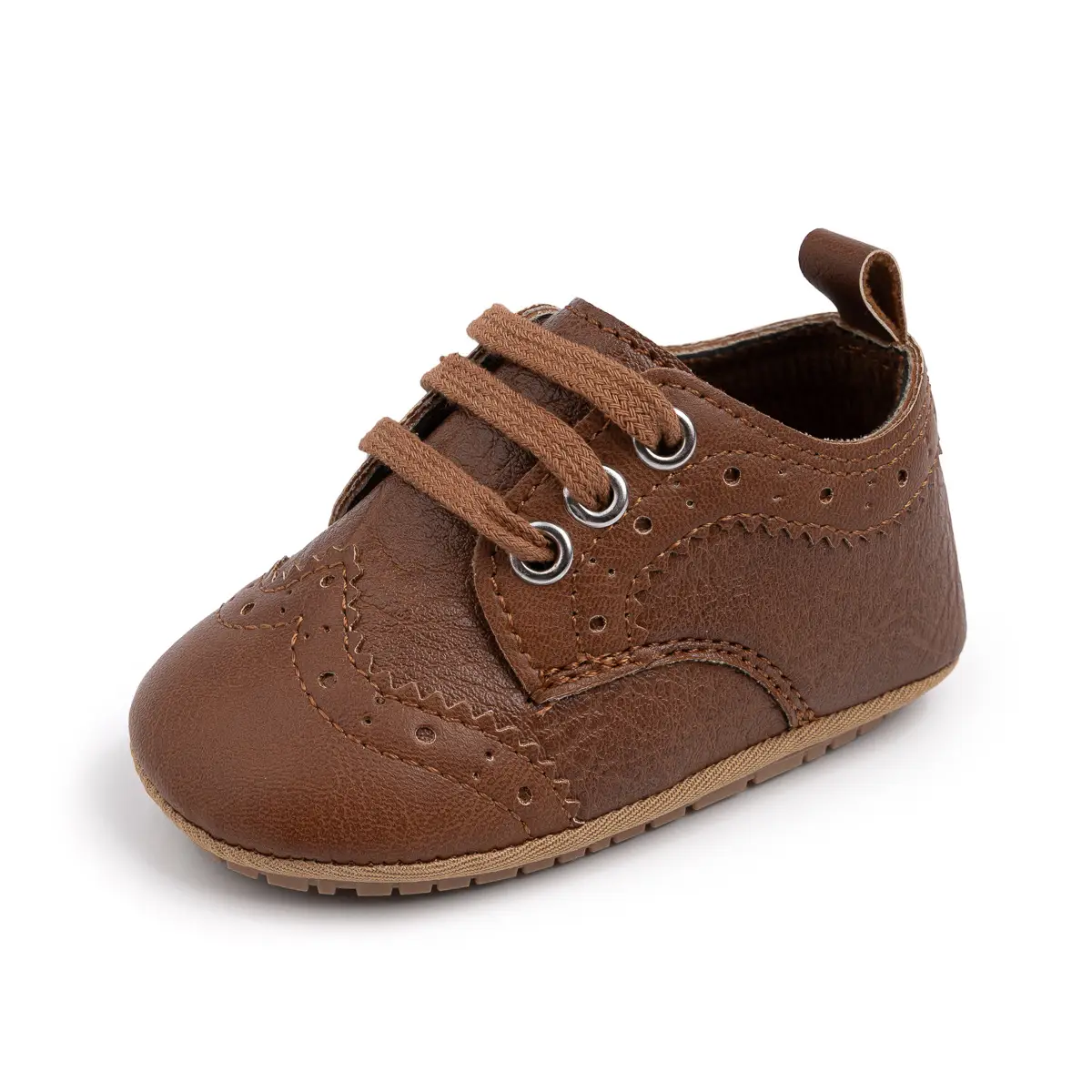 2025 Brown Embossed Baby Boys Shoes 0-1Yrs — feature 17