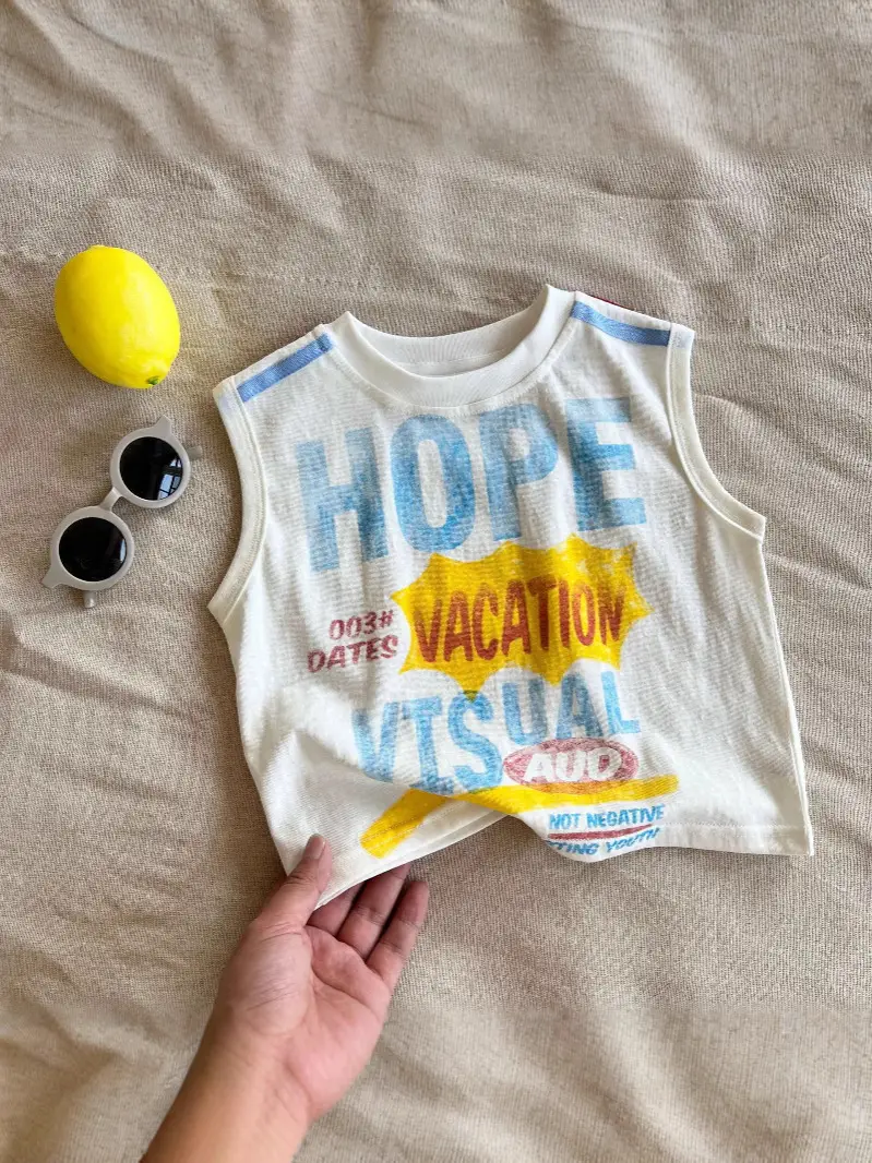 Children's T-Shirt Hope Vacation 2025 Cotton Sleeveless - Image 2