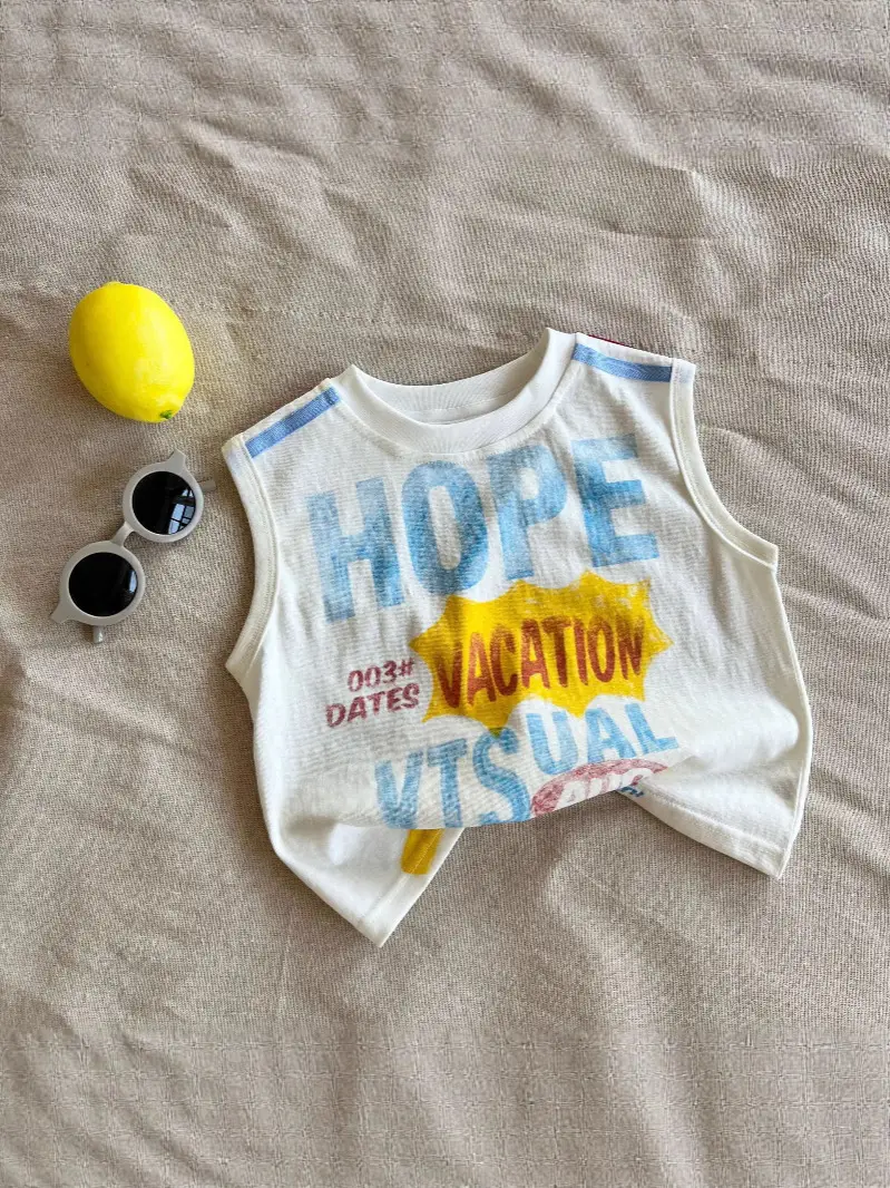 Children's T-Shirt Hope Vacation 2025 Cotton Sleeveless - Image 3