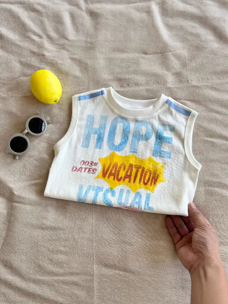 Children's T-Shirt Hope Vacation 2025 Cotton Sleeveless - Image 4