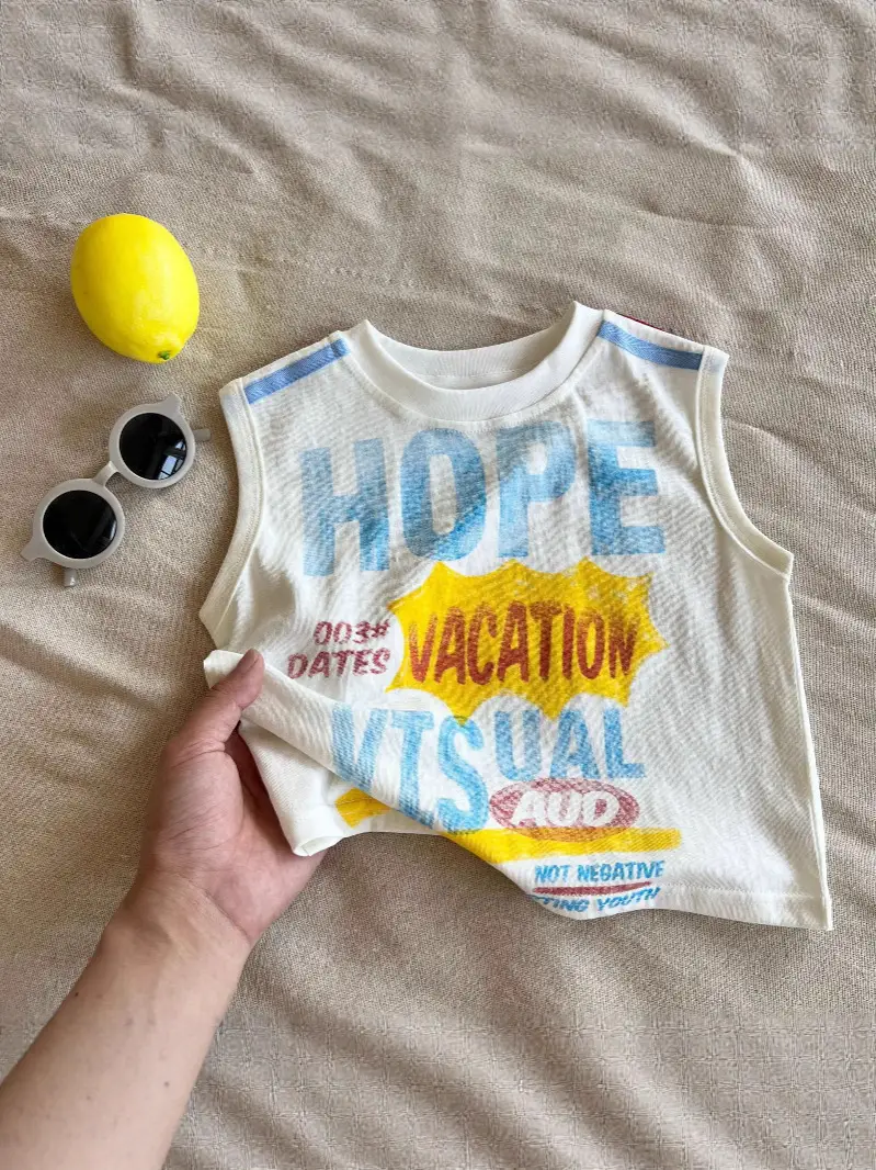 Children's T-Shirt Hope Vacation 2025 Cotton Sleeveless - Image 6
