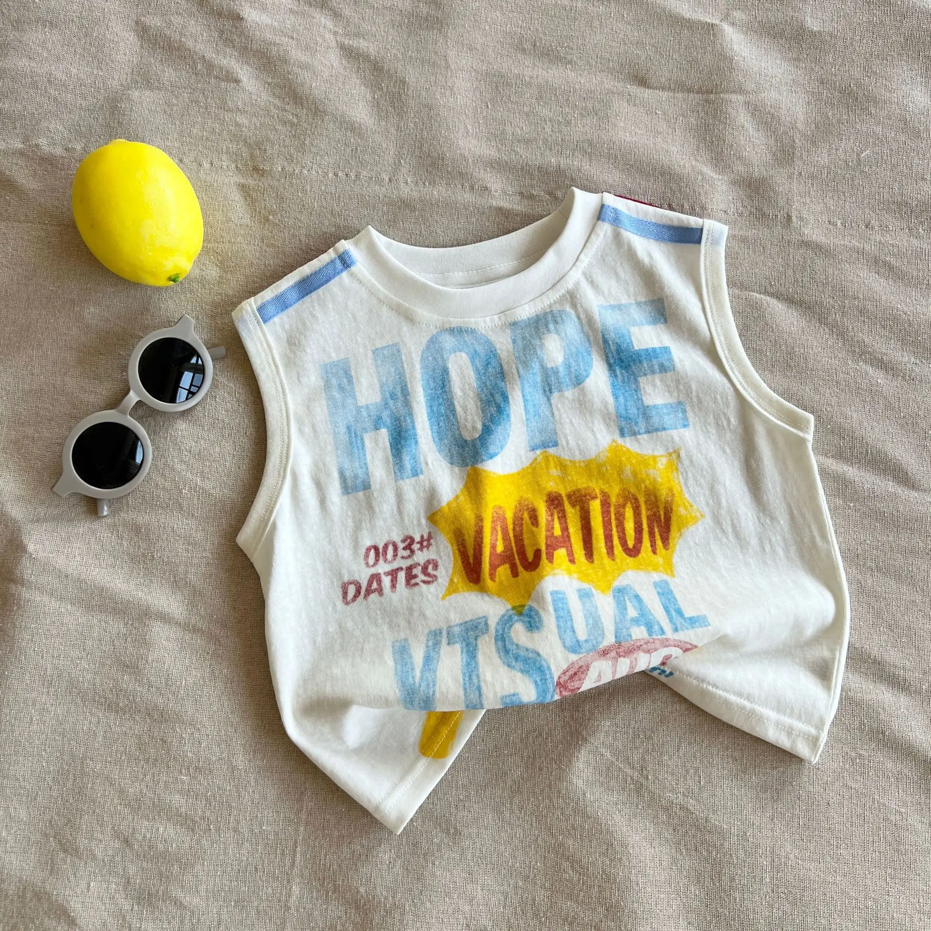 Children's T-Shirt Hope Vacation 2025 Cotton Sleeveless — feature 5