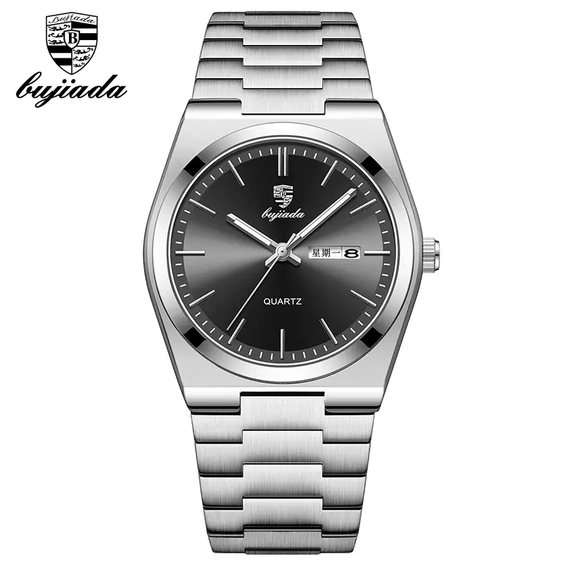 Bujiada Swiss Luxury Men's Green Dial Waterproof Quartz Watch - Image 4