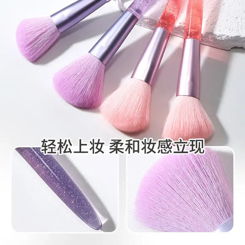 Lmltop 2-Piece Makeup Brush Set for Blush, Contour & Foundation - Image 2