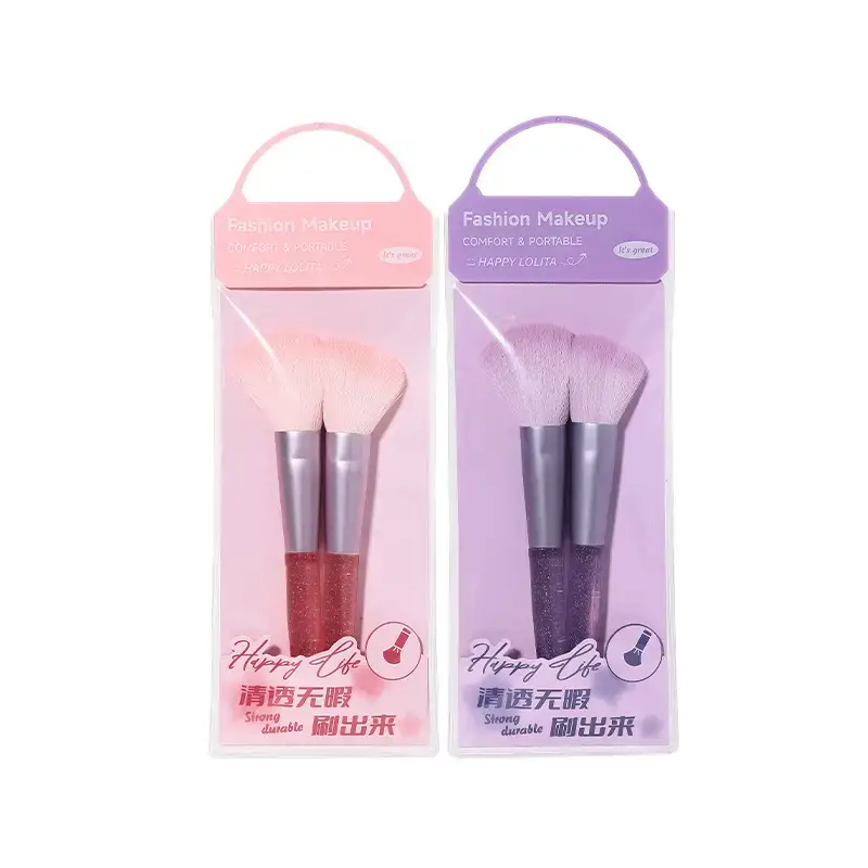Lmltop 2-Piece Makeup Brush Set for Blush, Contour & Foundation - Image 5