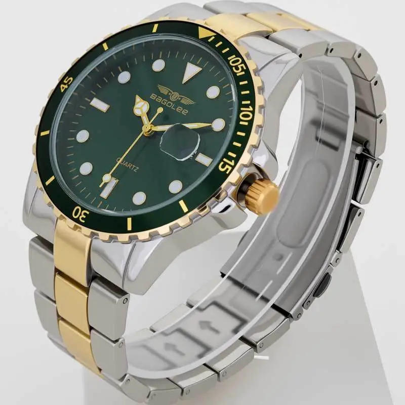 Men's Stainless Steel Water Resistant Quartz Watch