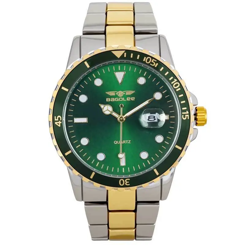 Men's Stainless Steel Water Resistant Quartz Watch